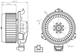 PARTES AIRE ACONDICIONADO 34268 - VENTILADOR HABITACULO TOYOTA YARIS