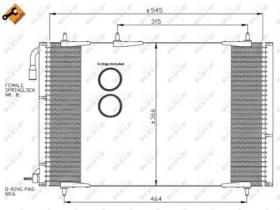 PARTES AIRE ACONDICIONADO 35836 - CONDENSADOR PEUGEOT 206 1.4 99-545X