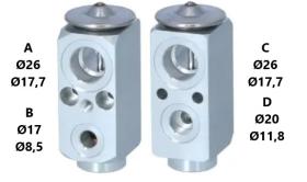 PARTES AIRE ACONDICIONADO VE-034 - VALVULA DE EXPANSION