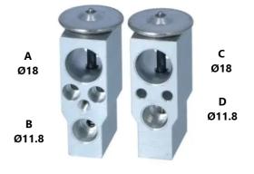 PARTES AIRE ACONDICIONADO VE-039 - VALVULA DE EXPANSION AUDI