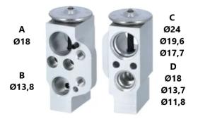 PARTES AIRE ACONDICIONADO VE-045 - VALVULA DE EXPANSION