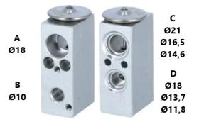 PARTES AIRE ACONDICIONADO VE-072 - VALVULA DE EXPANSION