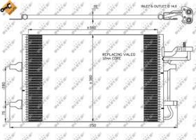 PARTES AIRE ACONDICIONADO 35770 - CONDENSADOR VOLVO V50 2.0D 04-580X380X16