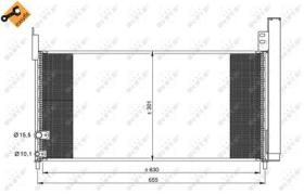 PARTES AIRE ACONDICIONADO 35863 - CONDENSADOR TOYOTA PRIUS 1.8 09-630X301X16