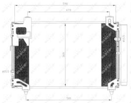 PARTES AIRE ACONDICIONADO 35596 - CONDENSADOR TOYOTA COROLLA 2.0D 04-590X369X16