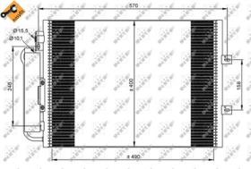 PARTES AIRE ACONDICIONADO 35879 - CONDENSADOR RENAULT TWINGO 1.2 07-490X400X16