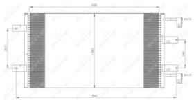 PARTES AIRE ACONDICIONADO 35505 - CONDENSADOR RENAULT TRAFIC 2.5D 01-690X380X16