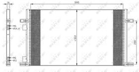 PARTES AIRE ACONDICIONADO 35298 - CONDENSADOR RENAULT LAGUNA 1.9D 94-595X362X16