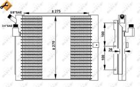 PARTES AIRE ACONDICIONADO 35037 - CONDENSADOR PORSCHE 911 3.6 89-357X270X38