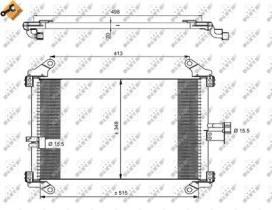 PARTES AIRE ACONDICIONADO 35494 - CONDENSADOR PEUGEOT BOXER 2.5D 94-515X348X22