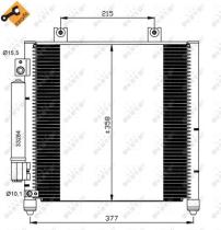 PARTES AIRE ACONDICIONADO 35637 - CONDENSADOR OPEL AGILA 1.2 00-350X358X22