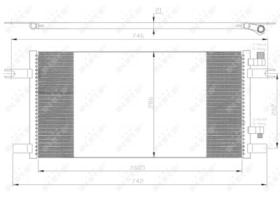 PARTES AIRE ACONDICIONADO 35647 - CONDENSADOR MERCEDES TRUCK ECONIC 98-605X286X21