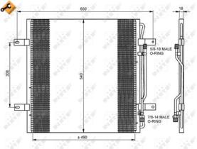 PARTES AIRE ACONDICIONADO 35781 - CONDENSADOR MERCEDES TRUCK ATEGO 98-490X540X18