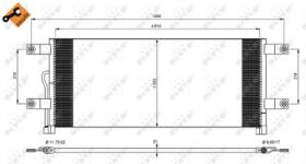 PARTES AIRE ACONDICIONADO 350074 - CONDENSADOR MERCEDES ACTROS MP4 SMALL CABIN 11-810X353X16