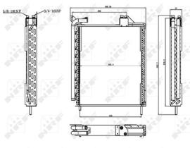 PARTES AIRE ACONDICIONADO 35371 - CONDENSADOR JOHN DEERE TRACTOR 405X515X52