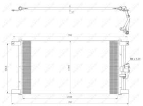 PARTES AIRE ACONDICIONADO 35640 - CONDENSADOR JAGUAR XK 4.0 96-638X365X17