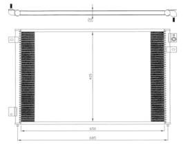 PARTES AIRE ACONDICIONADO 35567 - CONDENSADOR JAGUAR S-TYPE 3.0 99-650X405X20