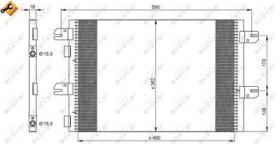 PARTES AIRE ACONDICIONADO 35792 - CONDENSADOR IVECO EUROCARGO TECTOR 00-490X362X18