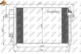 PARTES AIRE ACONDICIONADO 35475 - CONDENSADOR HYUNDAI GETZ 1.1 02-495X343X20