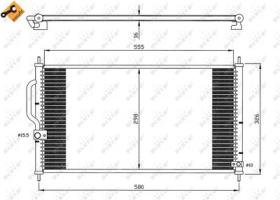PARTES AIRE ACONDICIONADO 35627 - CONDENSADOR HONDA CR-V 2.0 96-555X298X16