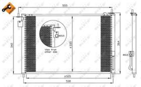PARTES AIRE ACONDICIONADO 35635 - CONDENSADOR HONDA CIVIC 1.7D 01-505X335X19