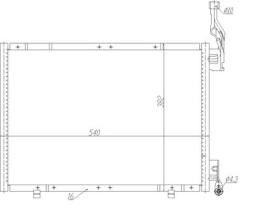 PARTES AIRE ACONDICIONADO 350484 - CONDENSADOR FORD FIESTA 1.6D 09-0X0X0