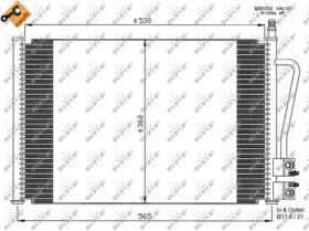 PARTES AIRE ACONDICIONADO 35524 - CONDENSADOR FORD FIESTA 1.4D 02-530X352X18