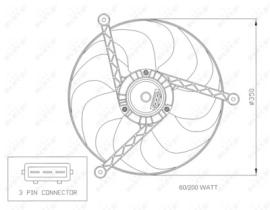PARTES AIRE ACONDICIONADO 47057 - VENTILADOR VW POLO 1.4 95-0X0X0