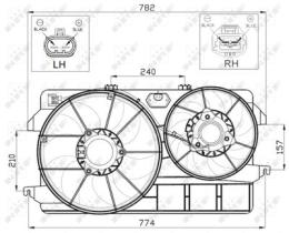 PARTES AIRE ACONDICIONADO 47450 - VENTILADOR FORD TRANSIT 1.8D 02-0X0X0