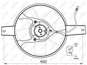 PARTES AIRE ACONDICIONADO 47540 - VENTILADOR FIAT UNO 1.0 83-0X0X0
