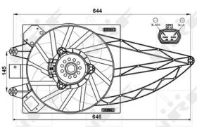 PARTES AIRE ACONDICIONADO 47541 - VENTILADOR FIAT PANDA 1.3D 04-0X0X0