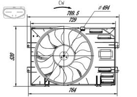 PARTES AIRE ACONDICIONADO 47918 - VENTILADOR VW TRANSPORTER 2.0D 03-0X0X0