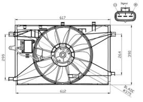 PARTES AIRE ACONDICIONADO 47937 - VENTILADOR TOYOTA COROLLA 1.6 19-0X0X0