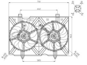 PARTES AIRE ACONDICIONADO 47942 - VENTILADOR NISSAN NV200 1.5D 09-0X0X0